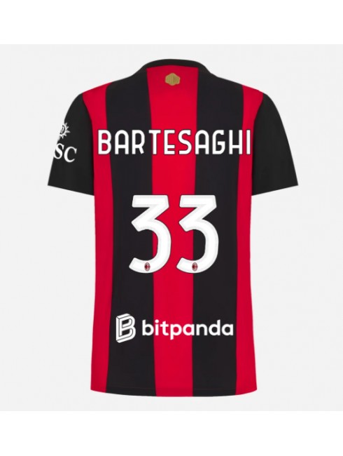 AC Milan Davide Bartesaghi #33 Replika Hemmakläder Dam 2026-27 Kortärmad AC Milan Davide Bartesaghi #33 Replika Hemmakläder Dam 2026-27 Kortärmad